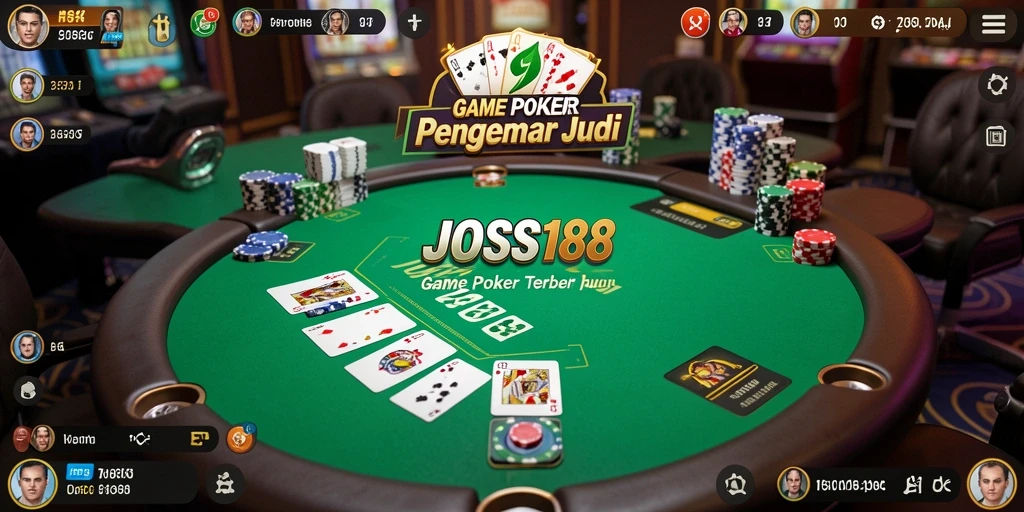 Tampilan gameplay Poker yang seru dan menarik di JOSS188.