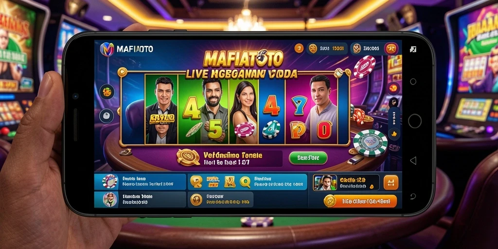 Tampilan gameplay seru MAFIATOTO dalam Live Casino.