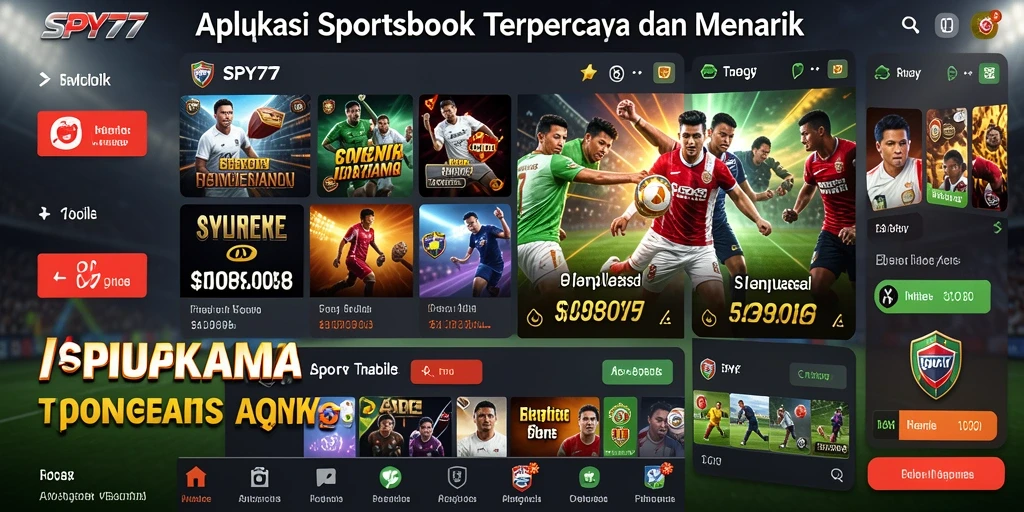 Tampilan antarmuka SPY77 yang modern dan ramah pengguna untuk taruhan olahraga.
